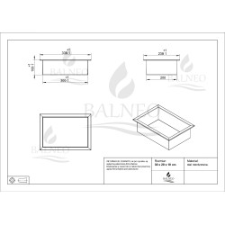 WALL-BOX ONE White Półka wnękowa ze stali nierdzewnej biała 30x20x10 cm
