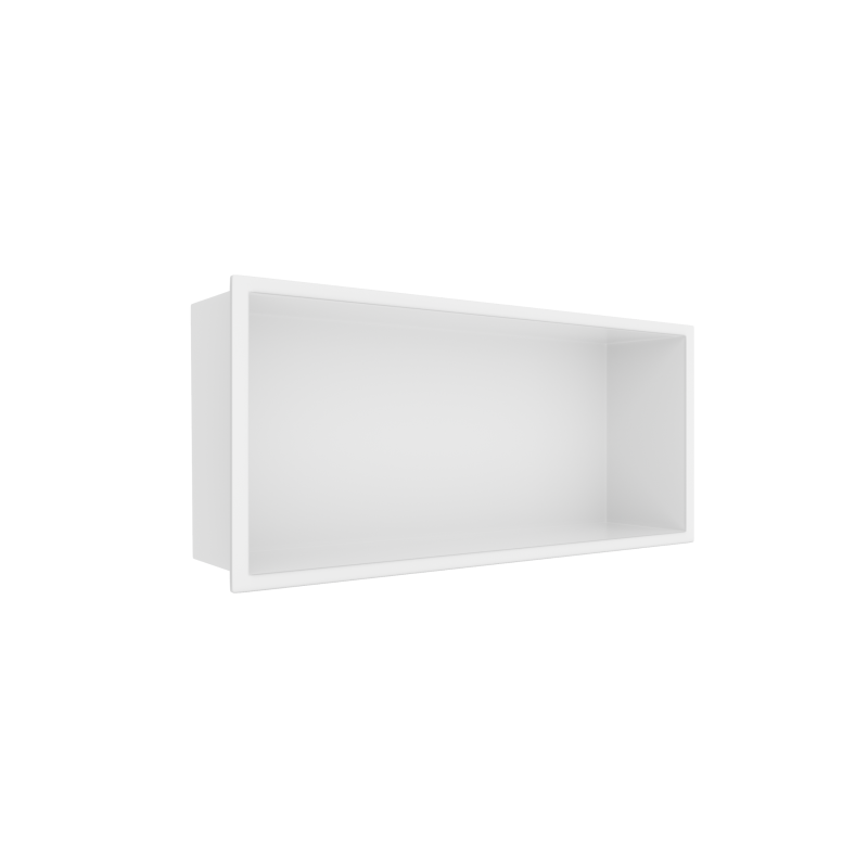 WALL-BOX ONE White Półka wnękowa ze stali nierdzewnej biała 45x20x10 cm