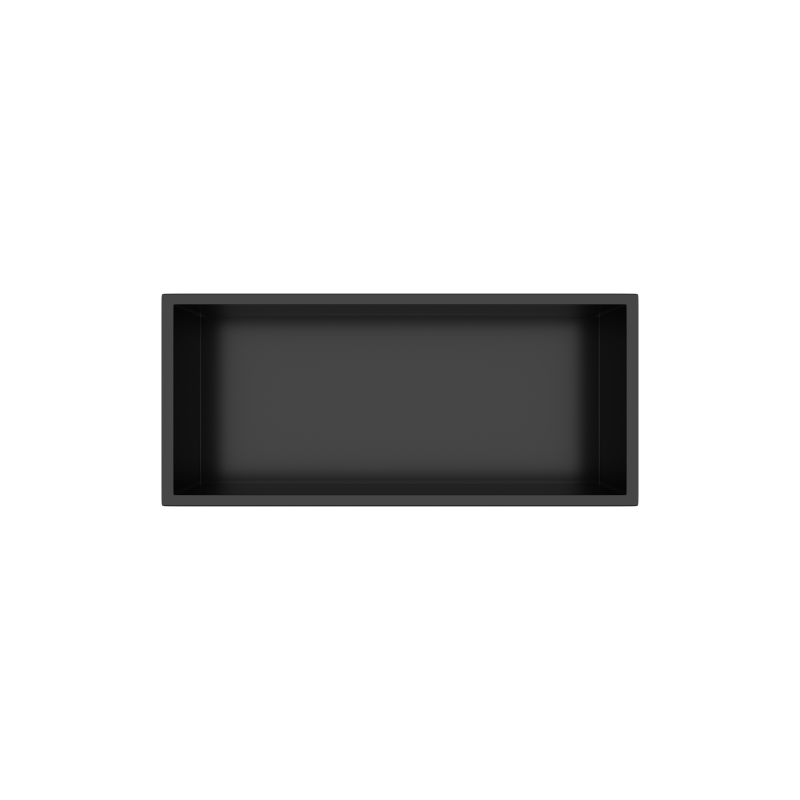 WALL-BOX ONE Black Półka wnękowa ze stali nierdzewnej czarna 45x20x10 cm