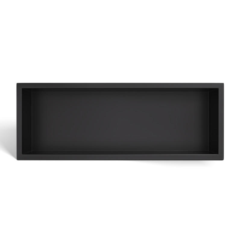 WALL-BOX ONE Black Półka wnękowa ze stali nierdzewnej czarna 60x20x10 cm