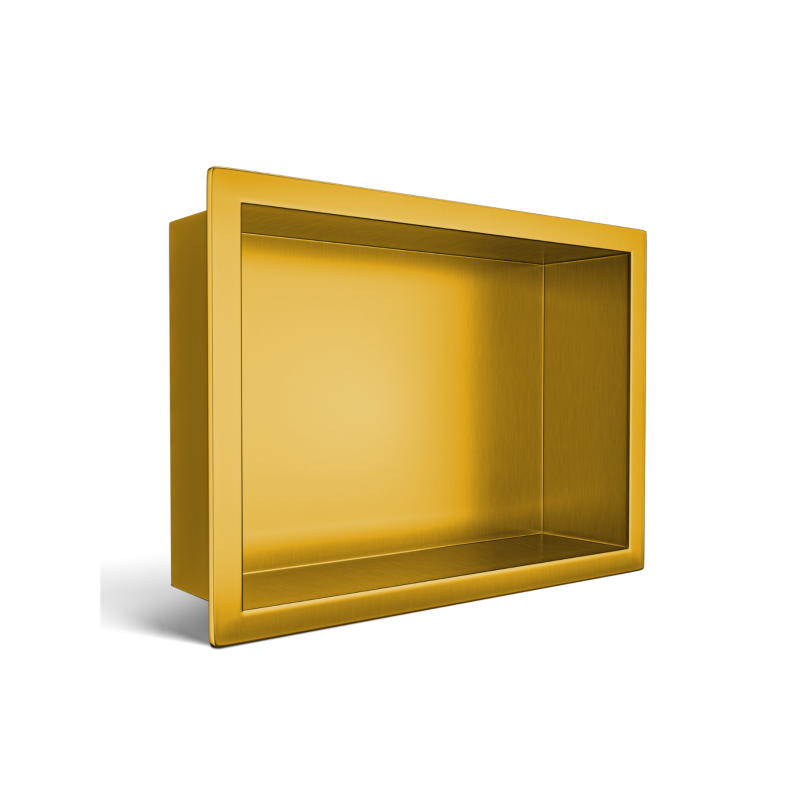 WALL-BOX ONE Gold Półka wnękowa ze stali nierdzewnej złota 30x20x10 cm