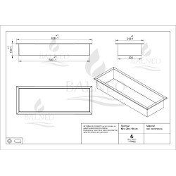 WALL-BOX ONE Gold Półka wnękowa ze stali nierdzewnej złota 60x20x10 cm