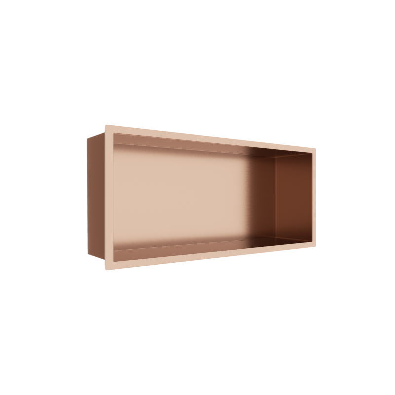 WALL-BOX Copper Półka wnękowa ze stali nierdzewnej miedziana 45x20x10 cm
