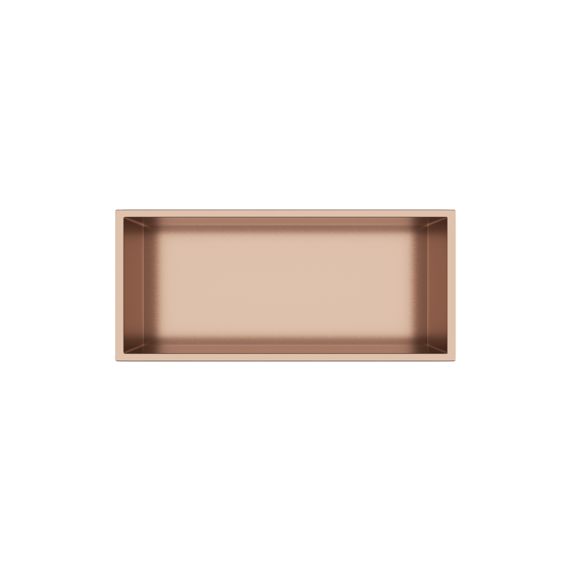 WALL-BOX Copper Półka wnękowa ze stali nierdzewnej miedziana 45x20x10 cm