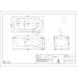 Wanna wolnostojąca narożna prawa AVOLA WHITE - 160 x 80 cm