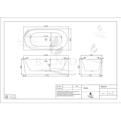 Wanna wolnostojąca narożna lewa AVOLA WHITE - 160 x 80 cm