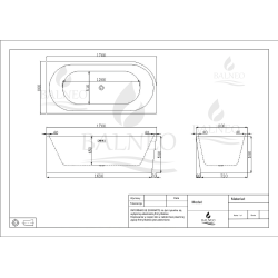 Wanna wolnostojąca narożna prawa AVOLA WHITE - 170 x 80 cm