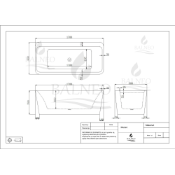 Wanna wolnostojąca ROMA WHITE - 170 x 80 cm
