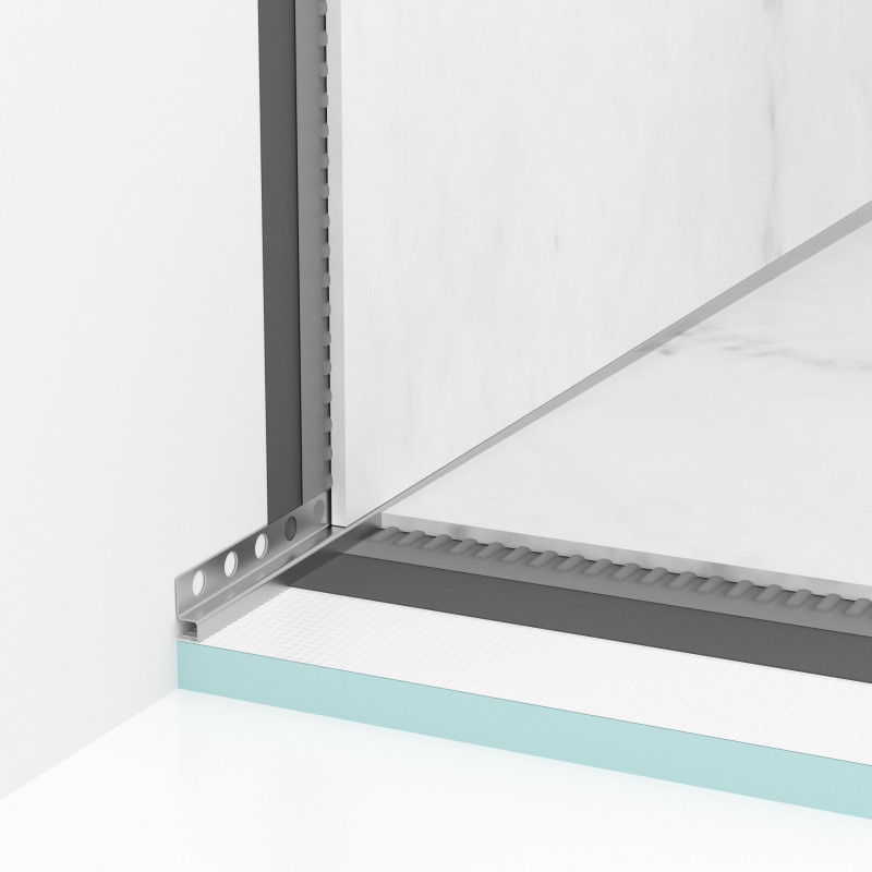 Listwa spadkowa przyścienna lewa 120 cm inox