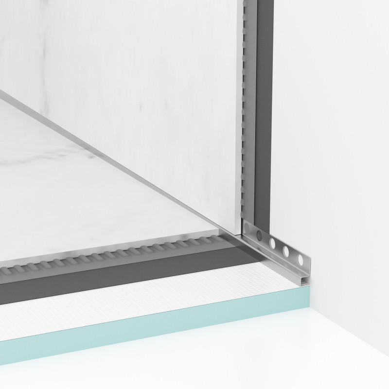 Listwa spadkowa przyścienna prawa 120 cm inox