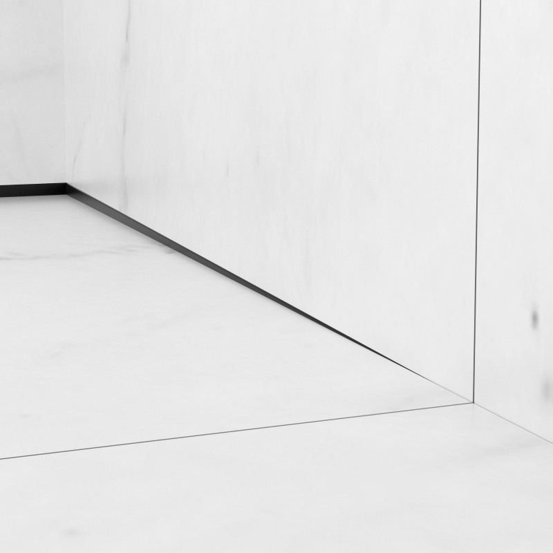 Listwa spadkowa przyścienna prawa 120 cm czarna