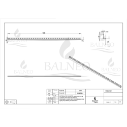Listwa spadkowa przyścienna prawa 120 cm inox