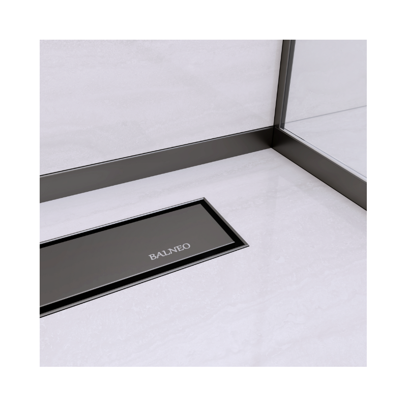 Listwa spadkowa przyścienna prawa 170 cm czarna