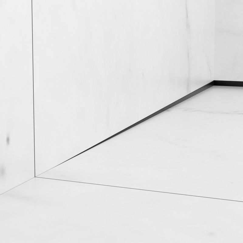 Listwa spadkowa przyścienna lewa 120 cm czarna