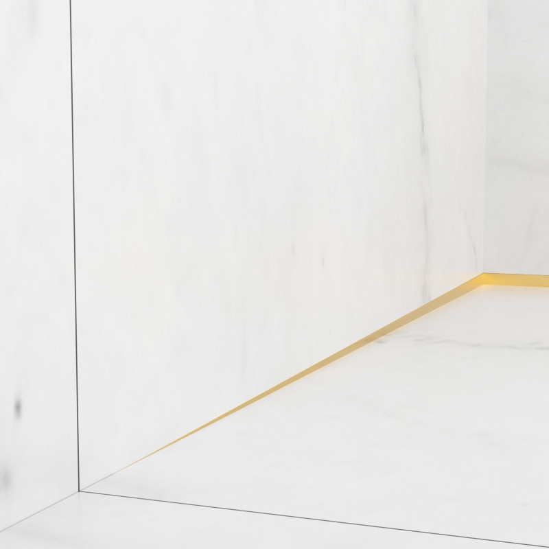 Listwa spadkowa przyścienna lewa 120 cm złota