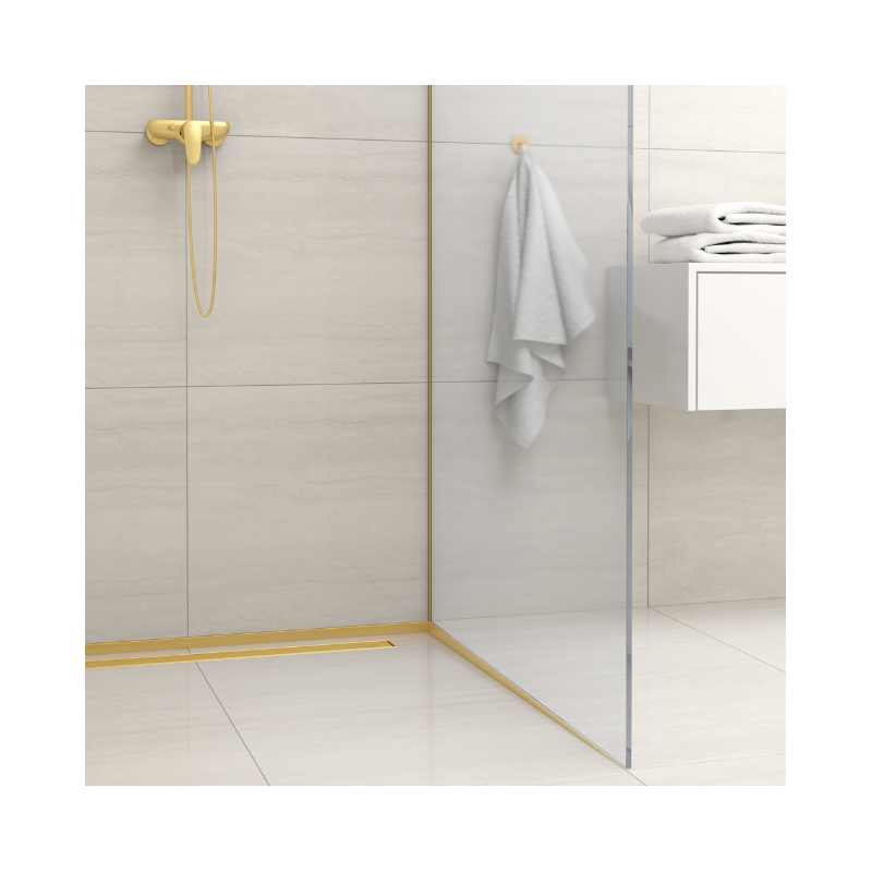 Listwa spadkowa przyścienna prawa 120 cm złota