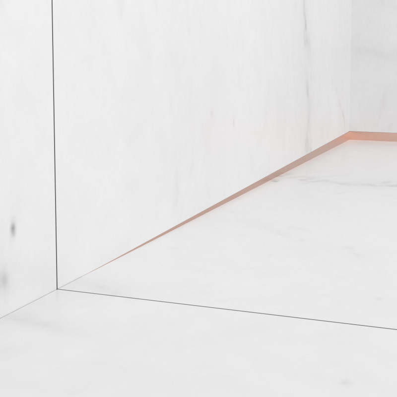 Listwa spadkowa przyścienna lewa 170 cm miedziana