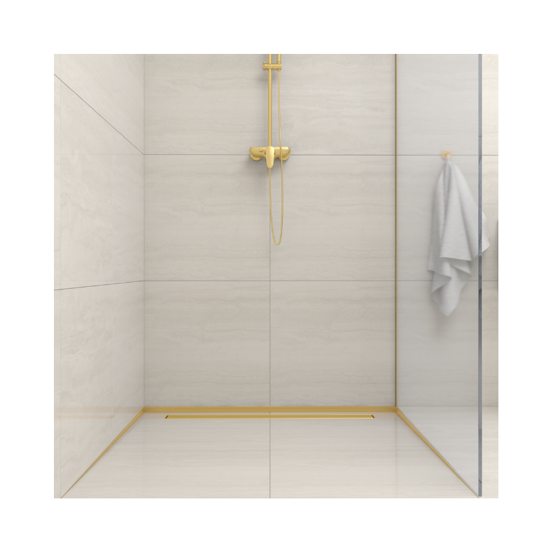 Listwa spadkowa przyścienna prawa 120 cm złota