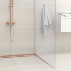 Listwa spadkowa przyścienna prawa 170 cm miedziana