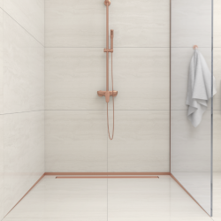 Listwa spadkowa przyścienna prawa 120 cm miedziana