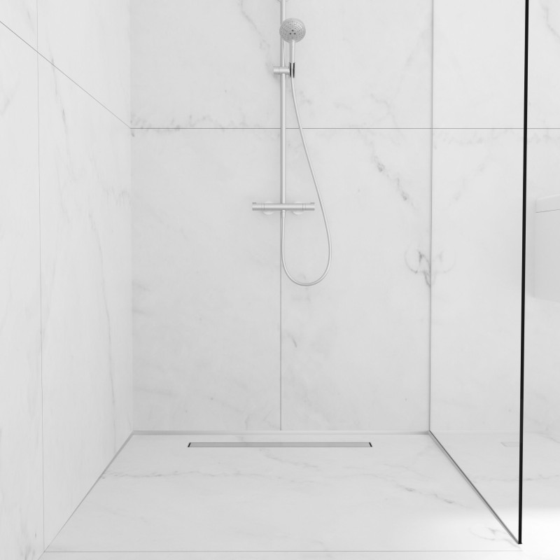 Listwa spadkowa do szkła prawa 120 cm inox