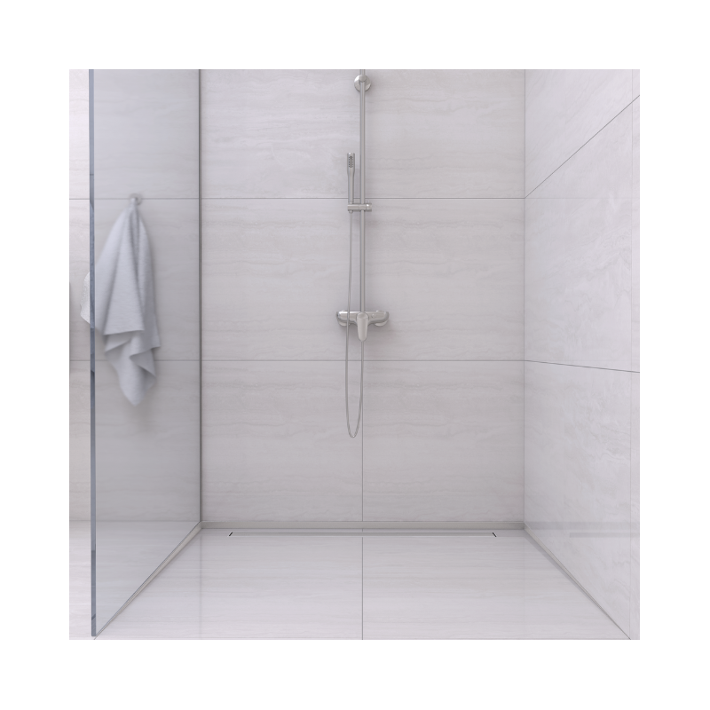 Listwa spadkowa do szkła lewa 120 cm inox