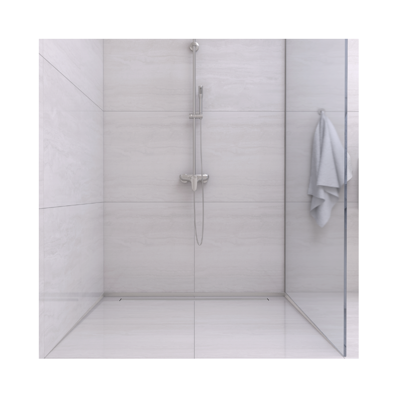 Listwa spadkowa do szkła prawa 120 cm inox