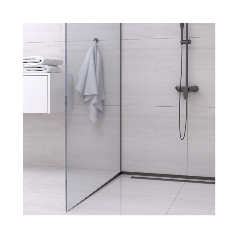 Listwa spadkowa do szkła lewa 120 cm czarna