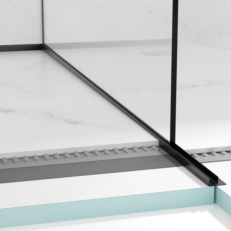 Listwa spadkowa do szkła prawa 170 cm czarna