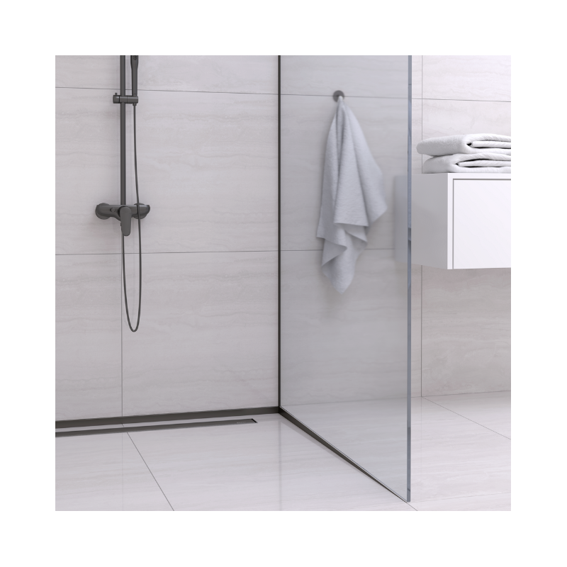 Listwa spadkowa do szkła prawa 120 cm czarna