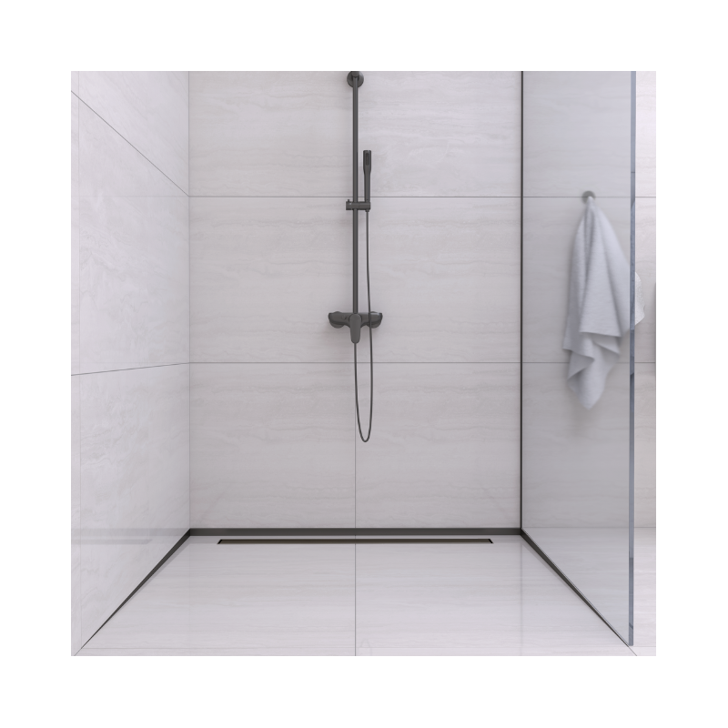 Listwa spadkowa do szkła prawa 170 cm czarna