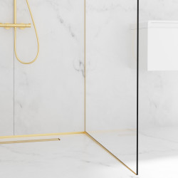 Listwa spadkowa do szkła prawa 120 cm złota