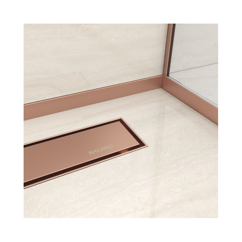 Listwa spadkowa do szkła prawa 170 cm miedziana