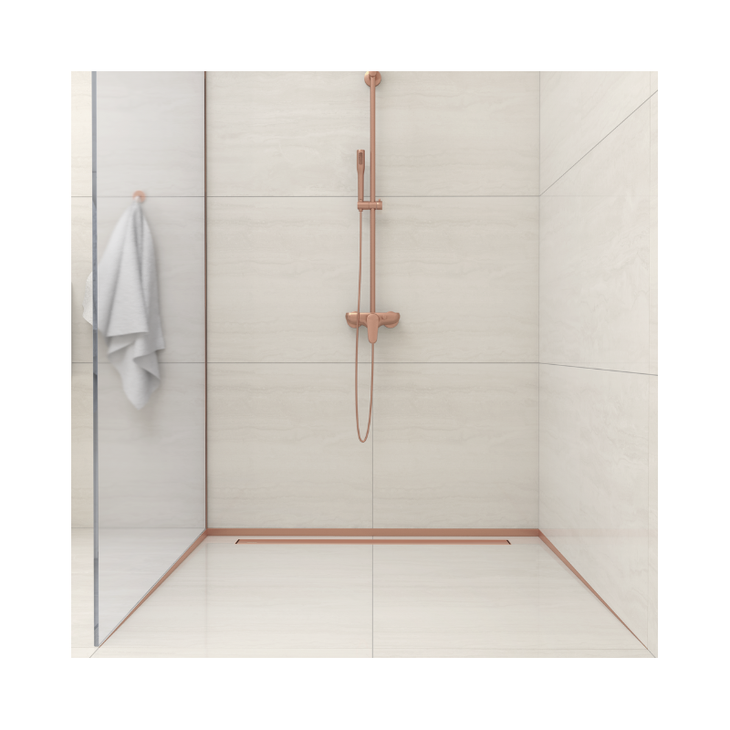 Listwa spadkowa do szkła lewa 170 cm miedziana