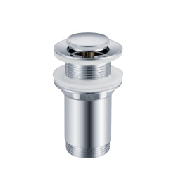 Korek umywalkowy mosiężny Klik Klak E bez przelewu Chrom