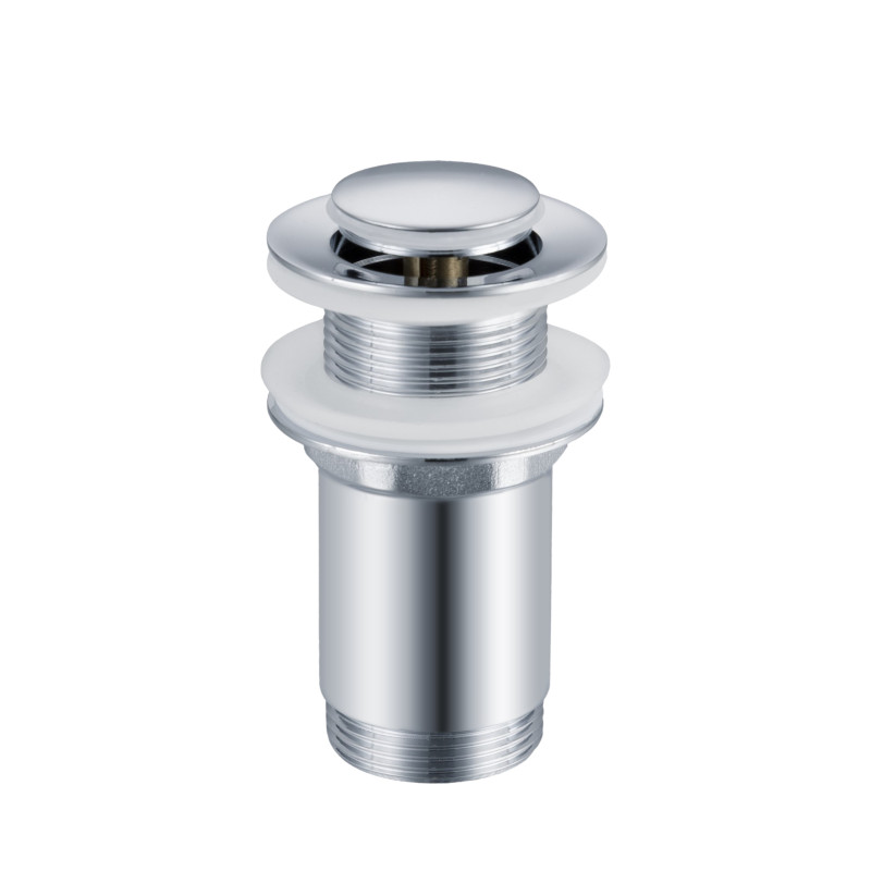 Korek umywalkowy mosiężny Klik Klak E bez przelewu Chrom