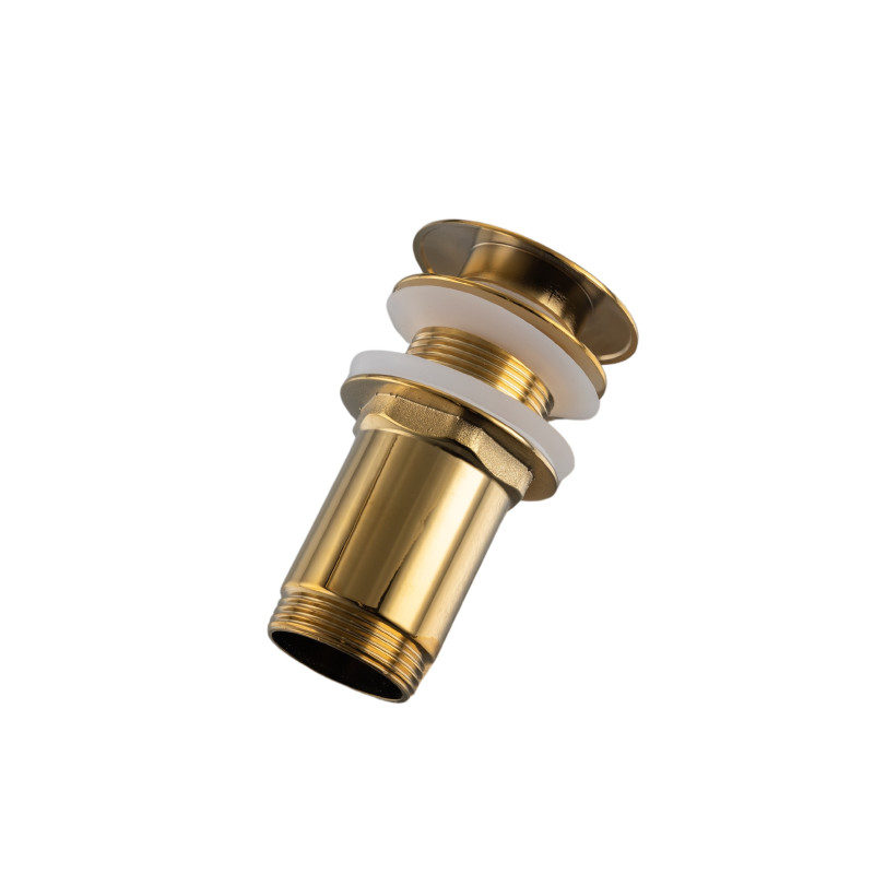 Korek umywalkowy mosiężny Klik Klak C bez przelewu Złoty