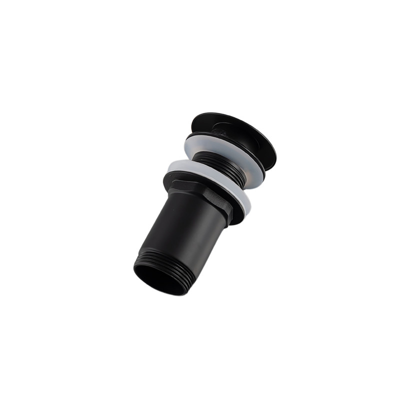 Korek umywalkowy mosiężny Klik Klak C bez przelewu Czarny