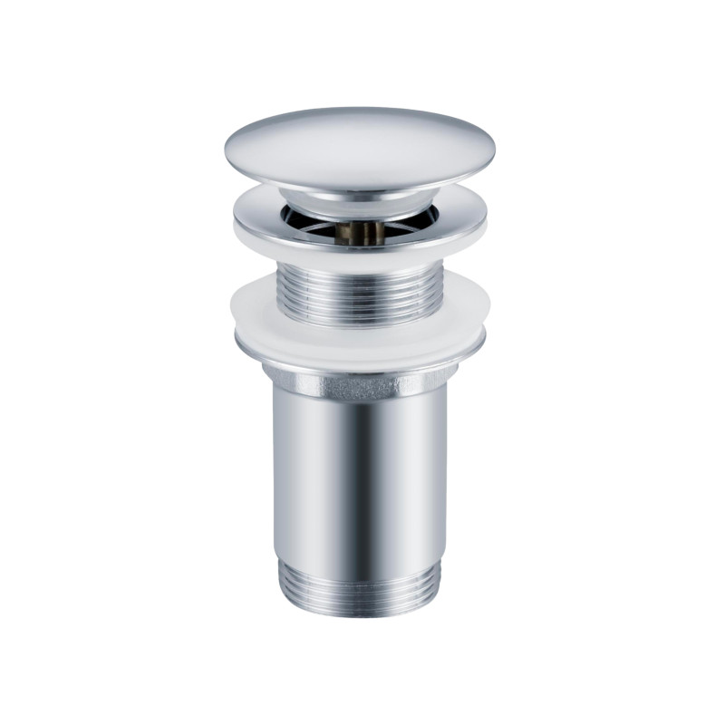 Korek umywalkowy mosiężny Klik Klak C bez przelewu Chrom