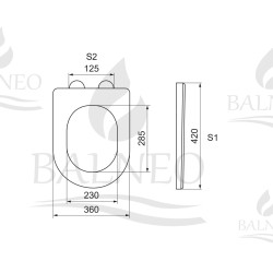 Deska wolnoopadająca biała do miski WC - LUNA, LUXA