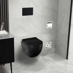 Deska wolnoopadająca czarna do miski WC - LUNA, LUXA
