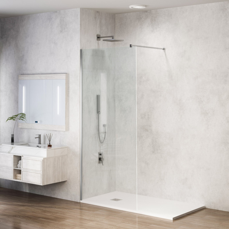 Ścianka prysznicowa Beira 70 x 200 cm transparentna 8 mm chrom