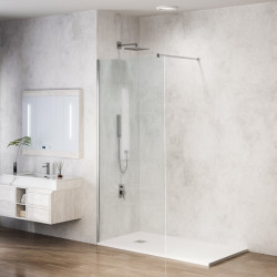 Ścianka prysznicowa Beira 80 x 200 cm transparentna 8 mm chrom