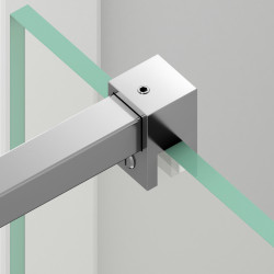 Ścianka prysznicowa Beira 90 x 200 cm transparentna 8 mm chrom