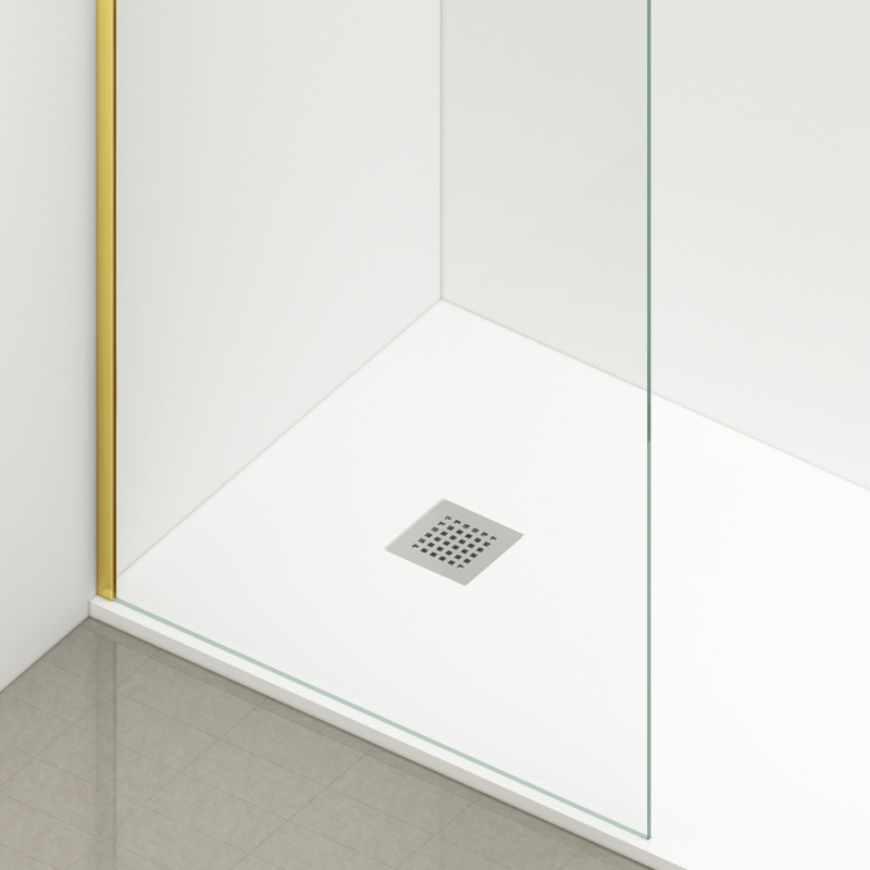 Ścianka prysznicowa Beira 80 x 200 cm transparentna 8 mm złota