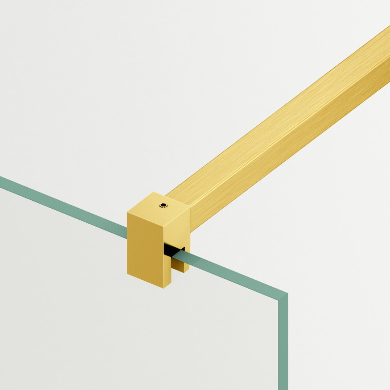 Ścianka prysznicowa Beira 70 x 200 cm transparentna 8 mm złota