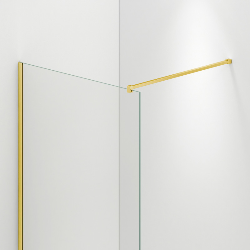 Ścianka prysznicowa Beira 60 x 200 cm transparentna 8 mm złota