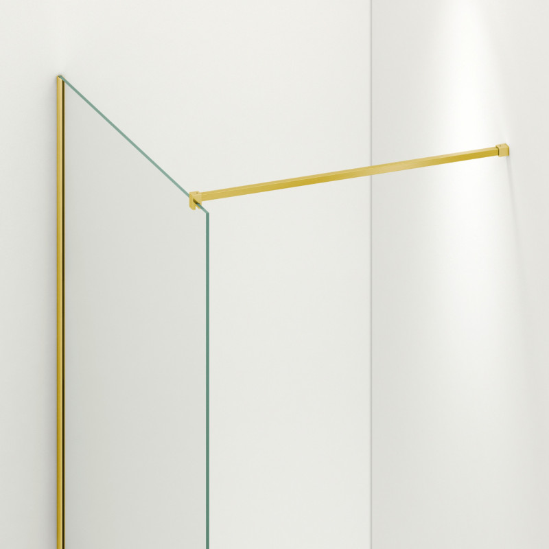 Ścianka prysznicowa Beira 70 x 200 cm transparentna 8 mm złota