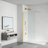 Ścianka prysznicowa Beira 90 x 200 cm transparentna 8 mm złota