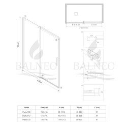 Drzwi prysznicowe rozsuwane Porta - CHROME 100 cm
